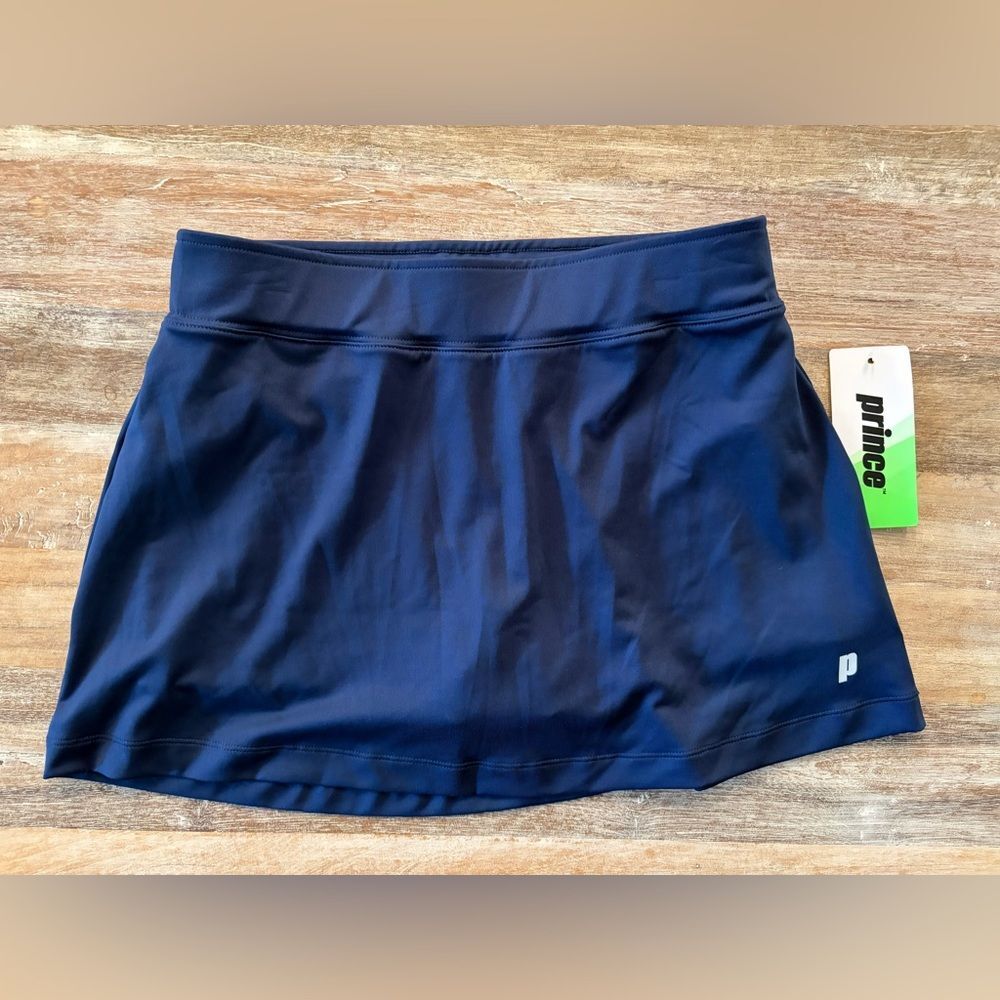 Prince Tennis Match Knit Skort Navy Wicking + Ball Pocket, Size Small NWT